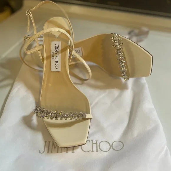 Wedding Shoes Jimmy Choo Signature Shoes Clemmie Ivory Embellished